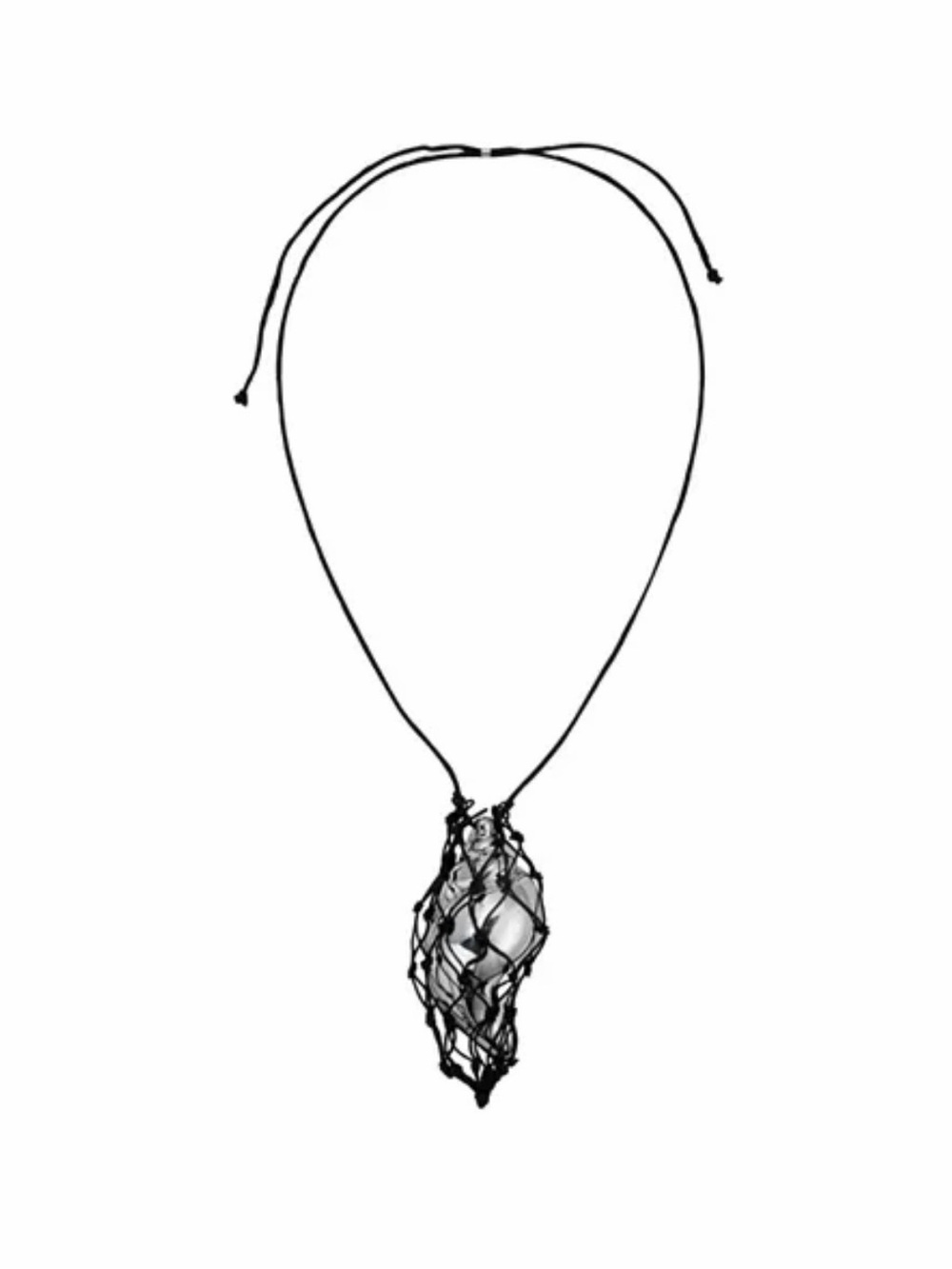 Heaven Mayhem Shell- Silver and Black Necklace - Picture 2 of 4